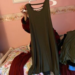 olive greet sleeveless shift dress